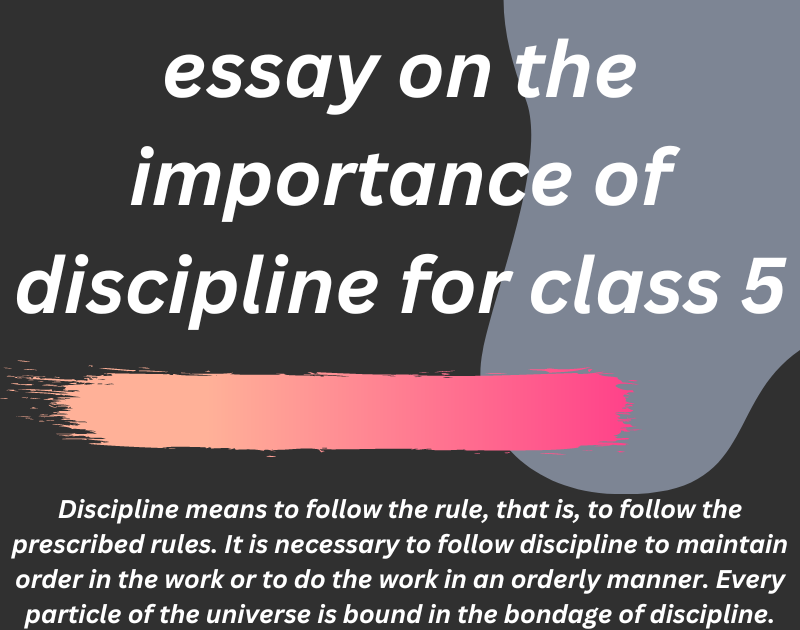 essay on discipline 500 words